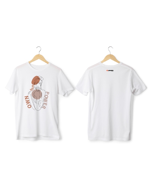 Greys & Blues Power Pima Round Neck T-Shirt- White